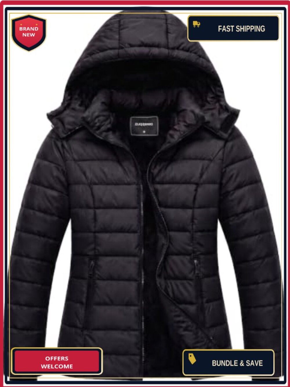 Women's Waterproof Down Coat Warm Winter Puffer Jacket Insulated Parka